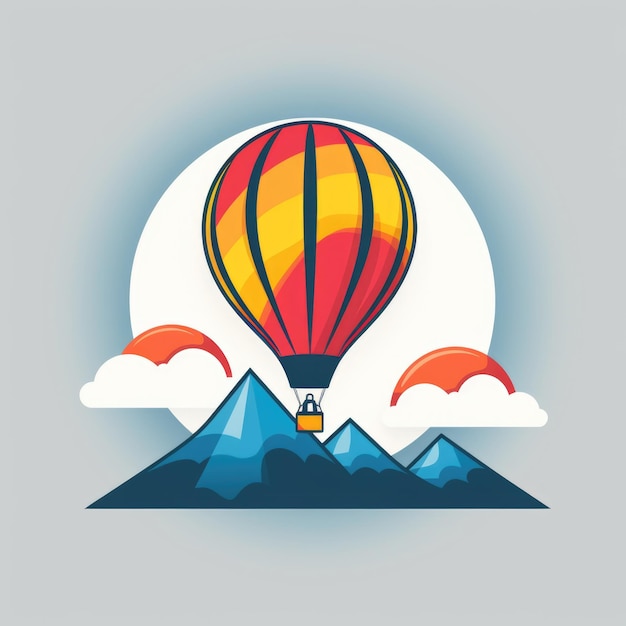 Hot air balloon mascot for a company logo Generative AI