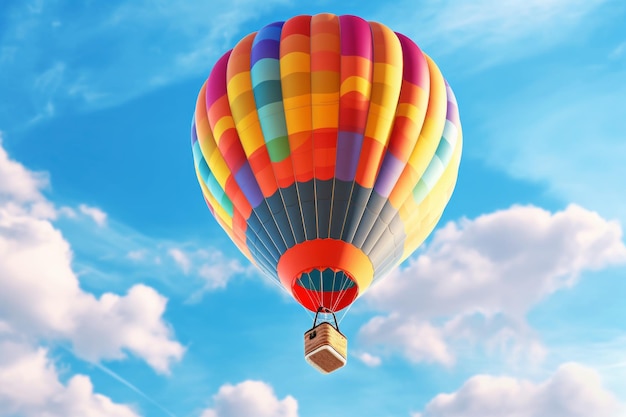 Photo hot air balloon sky background generated ai