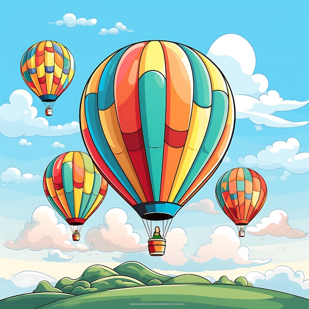 Photo hot air balloon in the sky clipart