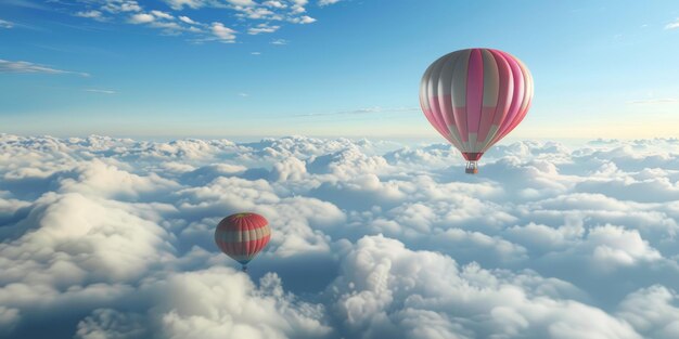 Photo hot air balloon in the sky generative ai