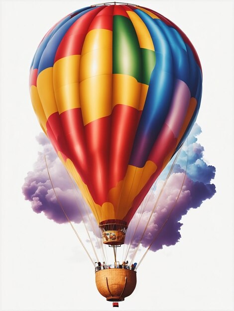 Hot air balloon watercolor