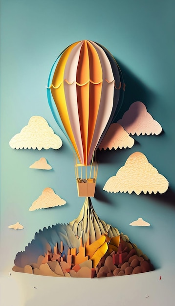 A hot air balloon with a cartoon character on it
