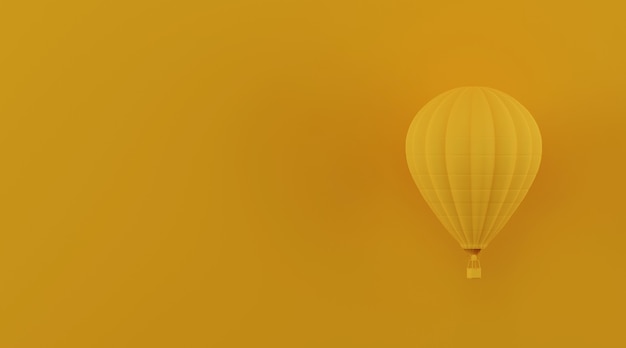 Hot air balloon with copy space.