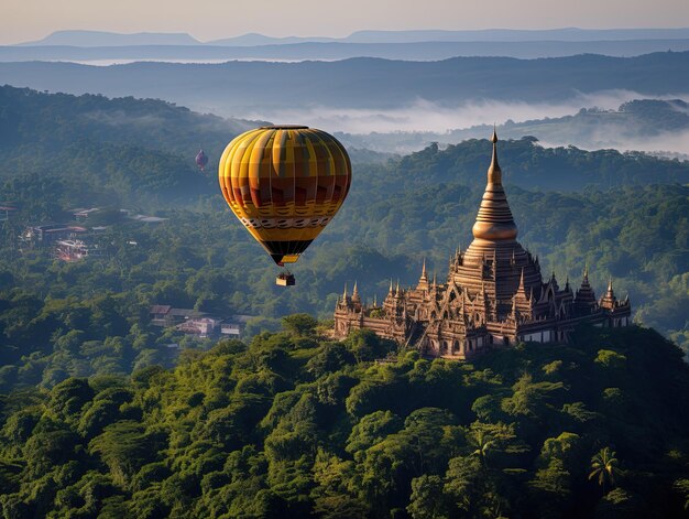 a hot air balloon with the number 3 on it