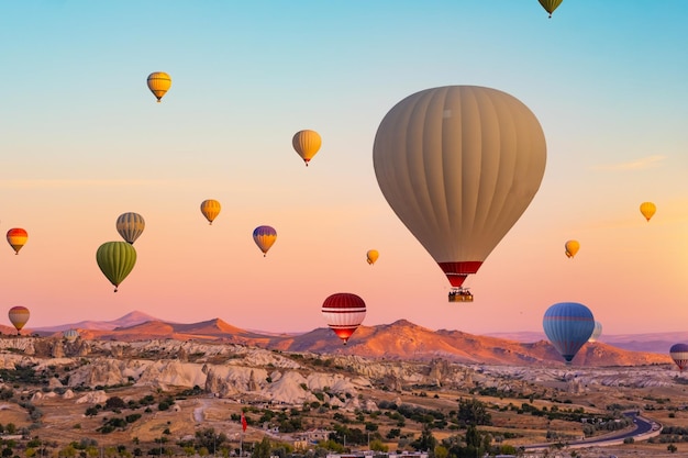 Hot air balloons in Cappadocia Turkey