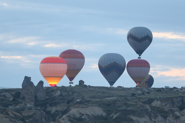 Воздушные шары в долинах Каппадокии
