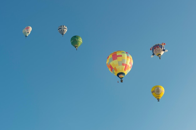 Hot air balloons in oeventrop arnsberg in the morning warsteiner international montgolfiade