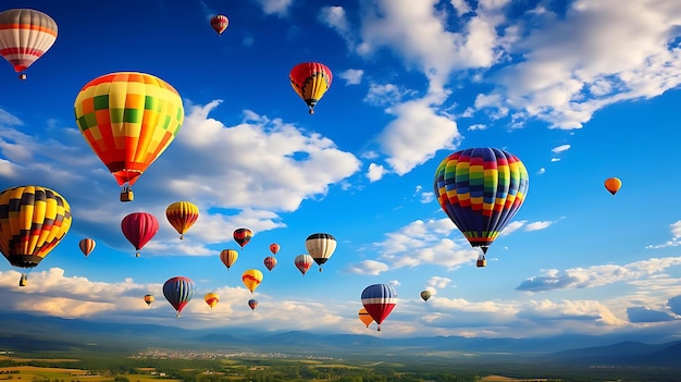 Hot air balloons in the sky with the words quot hot air quot