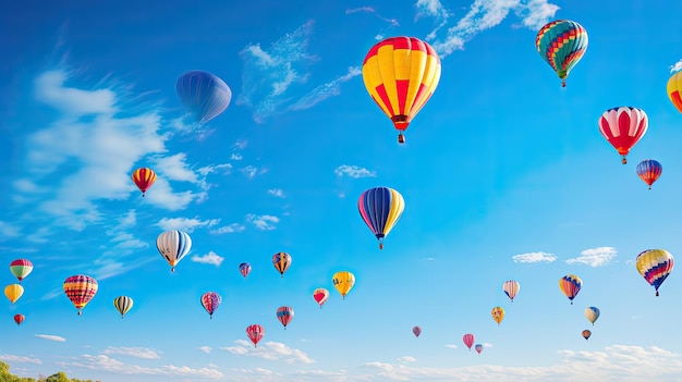 hot air balloons in the sky