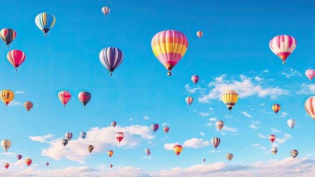 hot air balloons in the sky