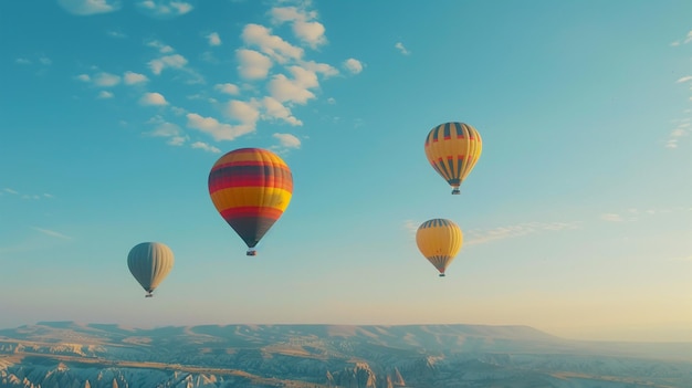 Горячие воздушные шары, летящие над Каппадокией