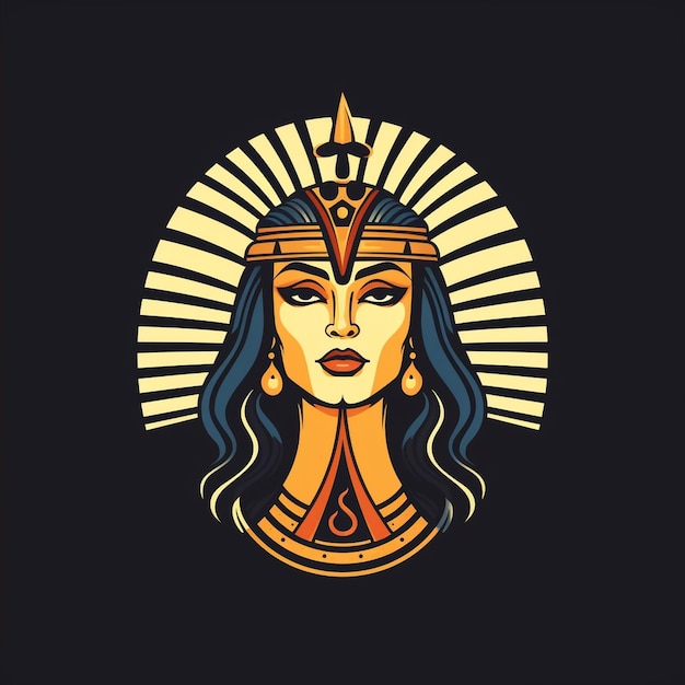 Foto modella di moda attraente in abiti reali della regina egiziana cleopatra