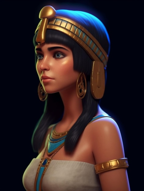 Фото Горячая привлекательная модель в королевских костюмах египетской королевы клеопатры
