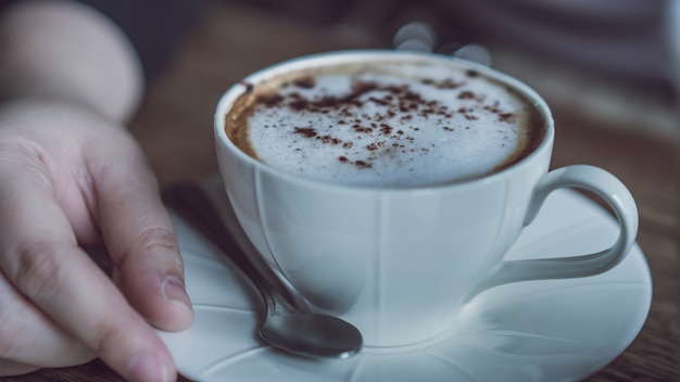 ホットカプチーノコーヒー