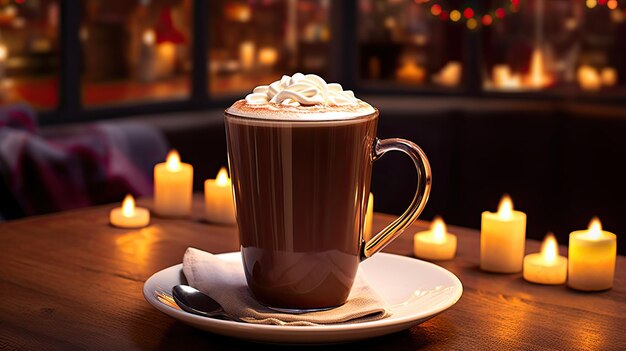 Hot Chocolate in a Cozy Atmosphere