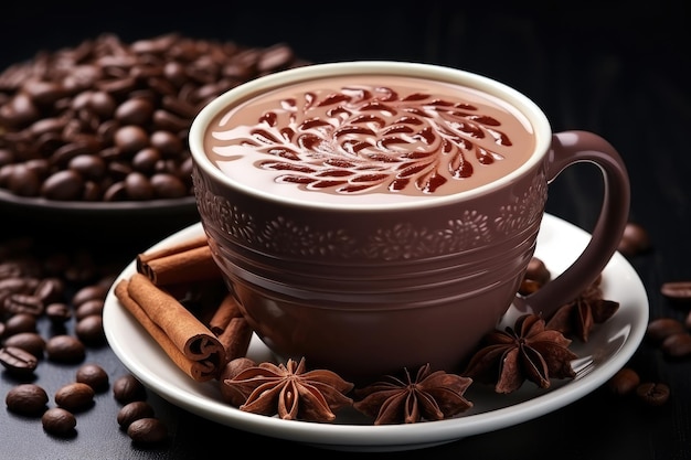 hot chocolate a cup capture professional advertising food photography