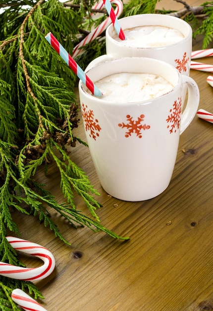 Hot chocolate garnished with home made marshmallows.