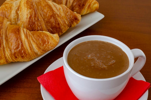 Hot Chocolate with croissant