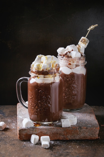 Hot chocolate with marshmallow