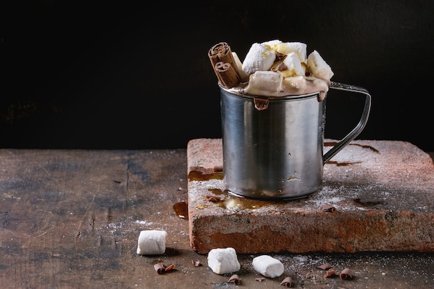 Hot chocolate with marshmallow