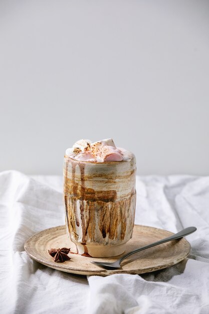 Hot chocolate with marshmallow