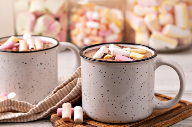 Hot chocolate with marshmallow