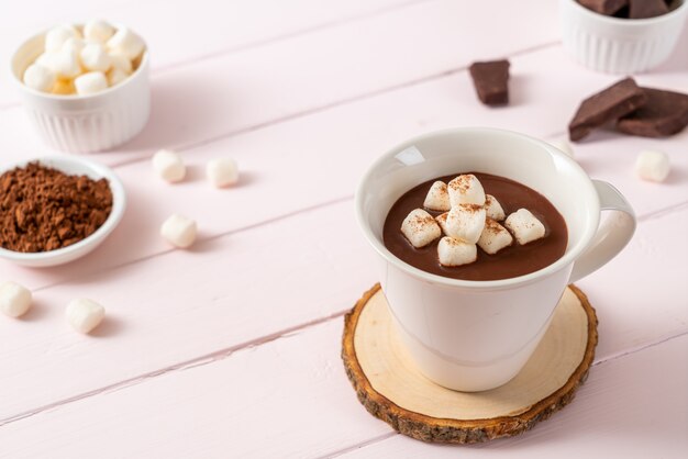 hot chocolate with marshmallows