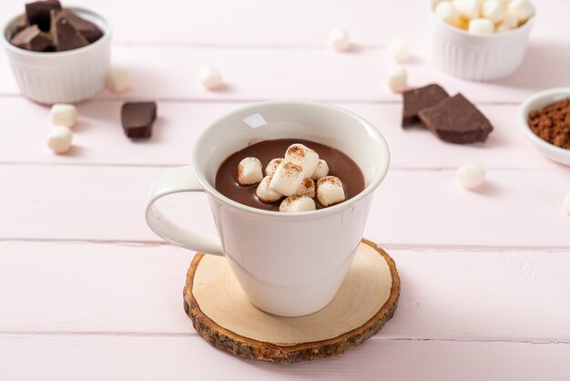 hot chocolate with marshmallows