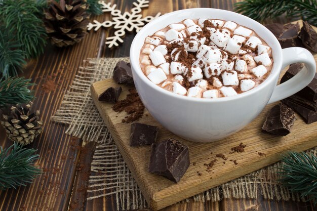 Hot chocolate with marshmallows