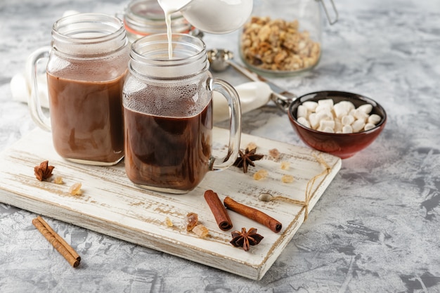 Hot chocolate with whipped cream