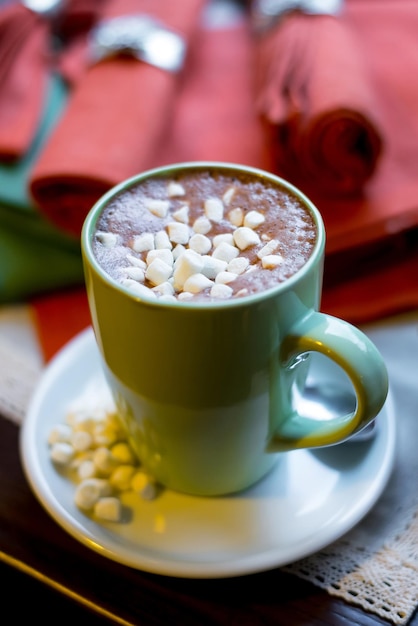 Hot cocoa with marshmallows