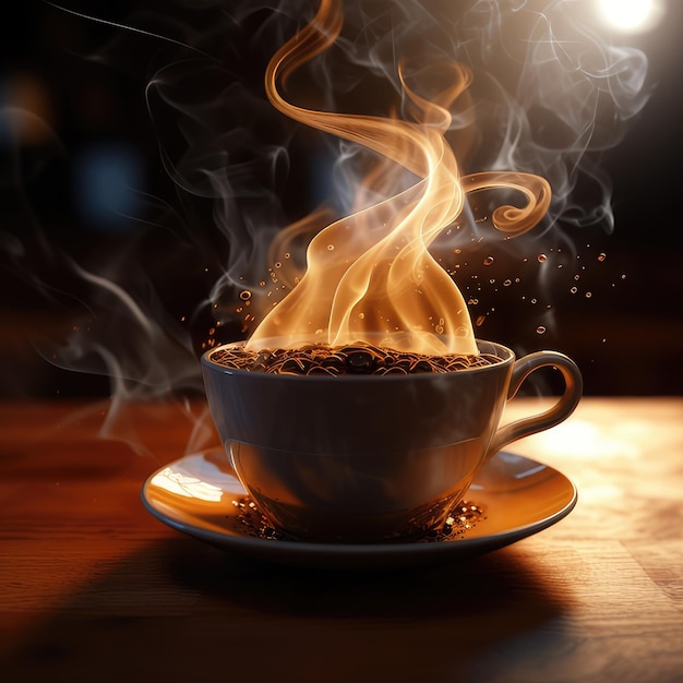 Hot coffee Cup in winter Session