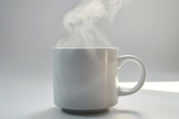 Hot coffee steam rising