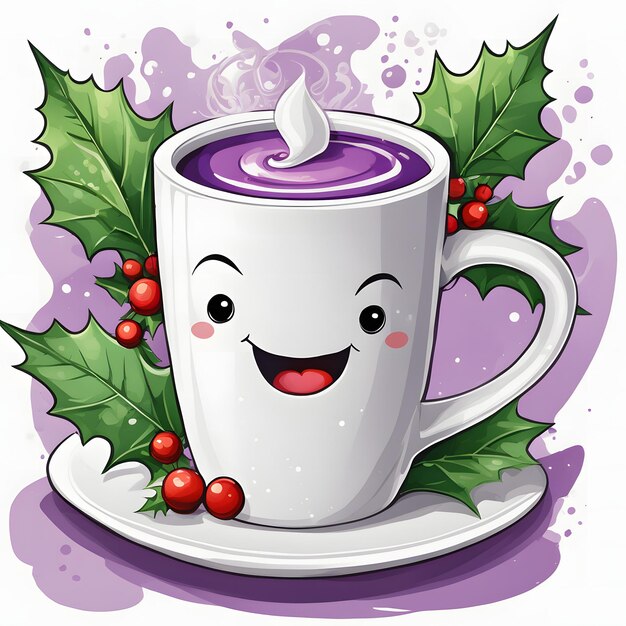 Photo hot coffee with christmas