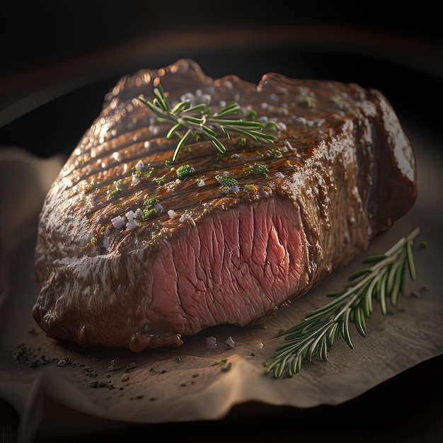 Hot Cooked Steak Render generatieve ai