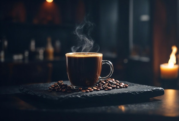 Hot cup of coffee