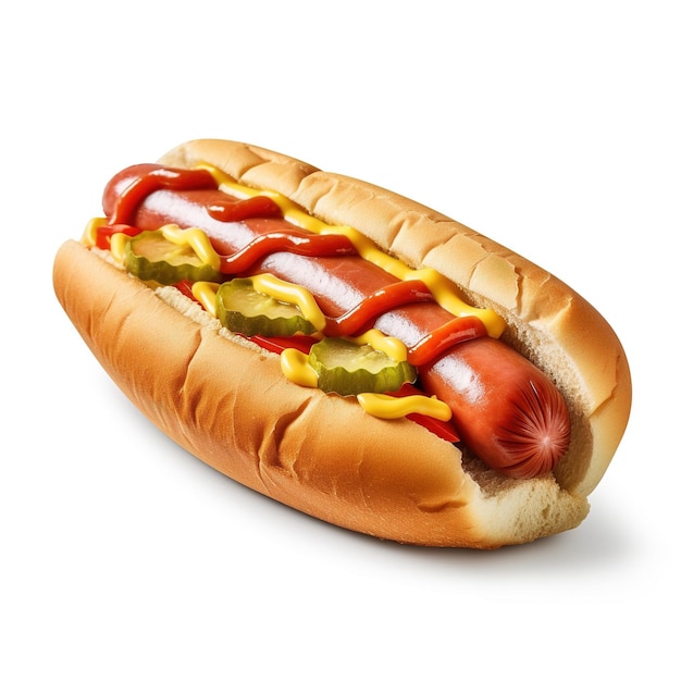 hot dog isolated in white background