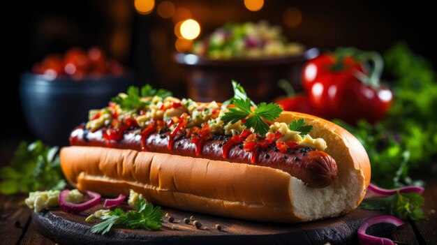 Hot Dog Sandwich Sausage Gherkin Ketchup Background Images Hd Wallpapers Background Image