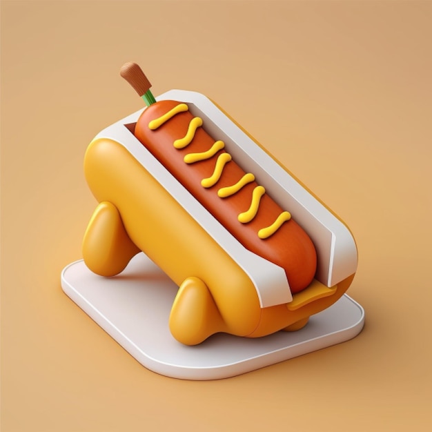 Photo a hot dog with 4 legs