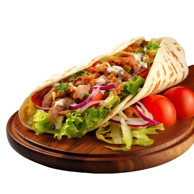 Photo hot dog with mustard onions and tomato transparent background gen ai