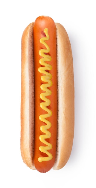 Hot dog with mustard