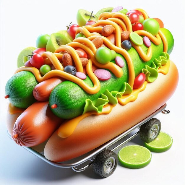 Photo hot dogs fast food theme