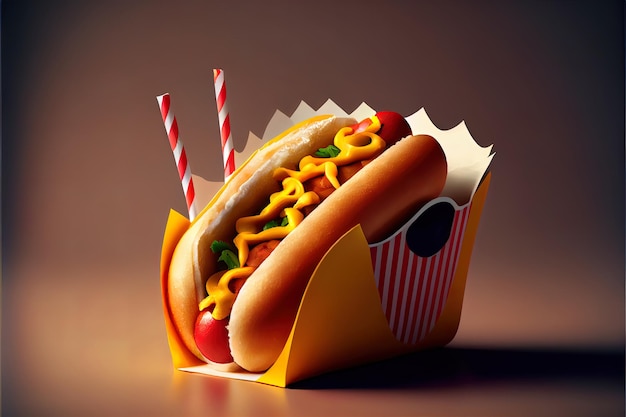 Hot Dogs fastfood en verse frietjes