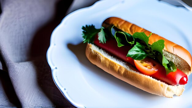 Hot dogs on a plate