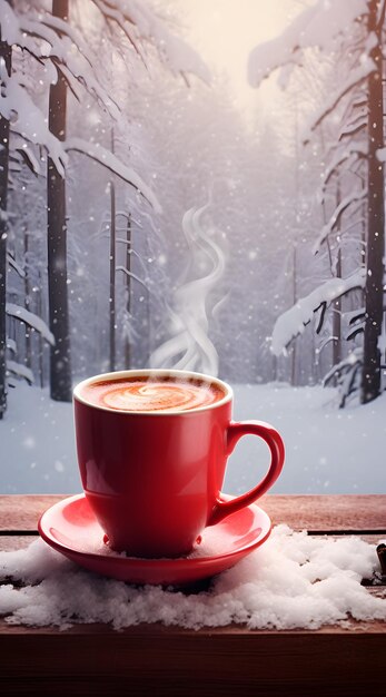 Hot drink in winter