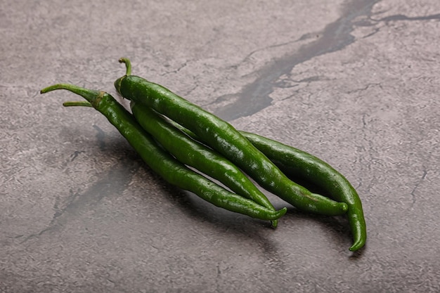 Hot en pittige groene chili peper