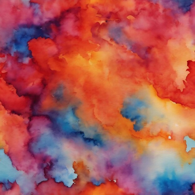 Hot fire abstract watercolor background