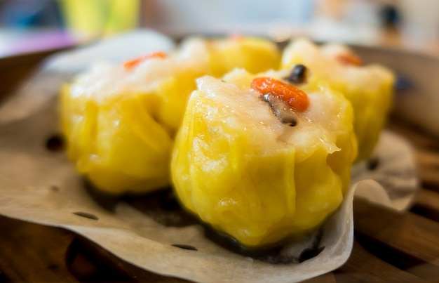 Hot fresh Chinese Shrimp Dim sum dumpling