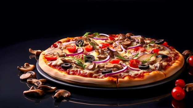 Горячая домашняя пицца с пепперони готова к употреблению
