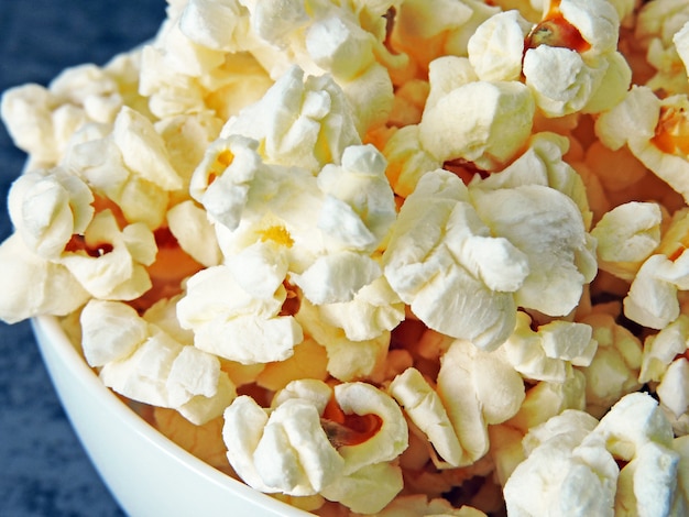 Hot homemade popcorn.